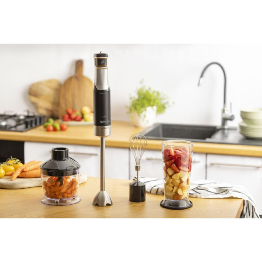Блендер Gorenje заглибний 1500Вт, 4в1, чаша-800мл, подрібнювач, чорний