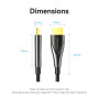 Кабель мультимедійний HDMI M to HDMI M 30.0m 4K60Hz fiber optic black Vention (ALSBT)