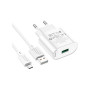 Зарядний пристрій HOCO C109A Fighter USB QC3.0 + cable Micro 5P White (6931474784827) Зарядний пристрій HOCO C109A Fighter USB QC3.0 + cable Micro 5P White (6931474784827)