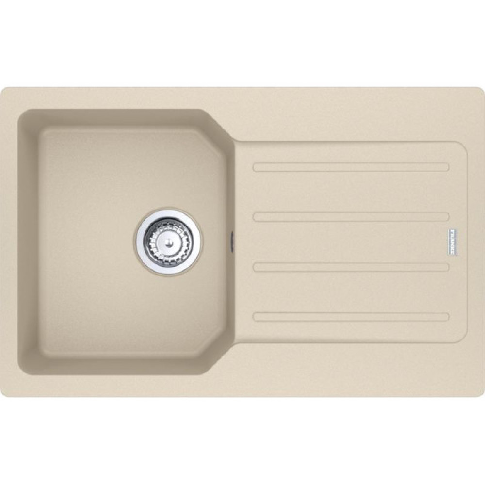 Мийка кухонна Franke City, фраграніт, прямокутник, з крилом, 780х500х190мм, чаша - 1, врізна, оборотна, UCG 611-78, бежевий