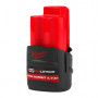 Акумулятор Milwaukee Redlithium M12 12В, 2.5А·год, 0.2кг Акумулятор Milwaukee Redlithium M12 12В, 2.5А·год, 0.2кг