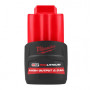 Акумулятор Milwaukee Redlithium M12 12В, 2.5А·год, 0.2кг Акумулятор Milwaukee Redlithium M12 12В, 2.5А·год, 0.2кг