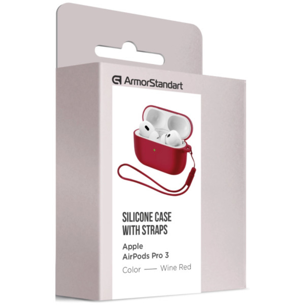 Чохол для навушників Armorstandart Silicone Case для Apple Airpods Pro 3 Wine Red (ARM88302)