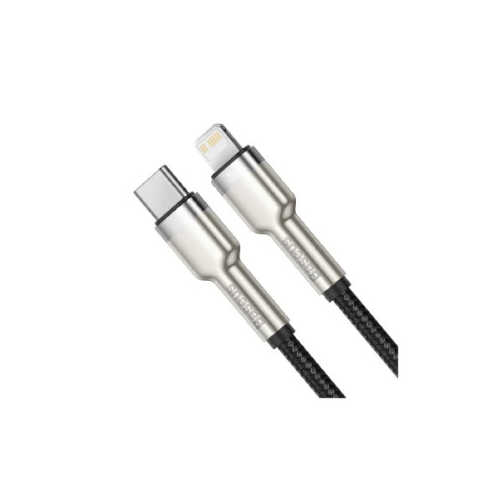 Дата кабель USB-C to Lightning 0.25m 20W Cafule Series Meta black Baseus (CATLJK-01)