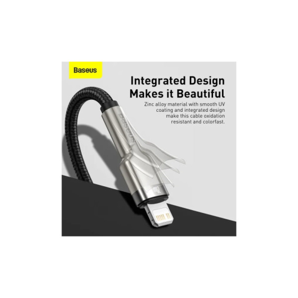 Дата кабель USB-C to Lightning 0.25m 20W Cafule Series Meta black Baseus (CATLJK-01)