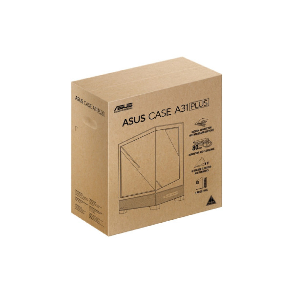 Корпус для ПК ASUS A31 Plus Black Tempered Glass (90DC00R0-B19000)