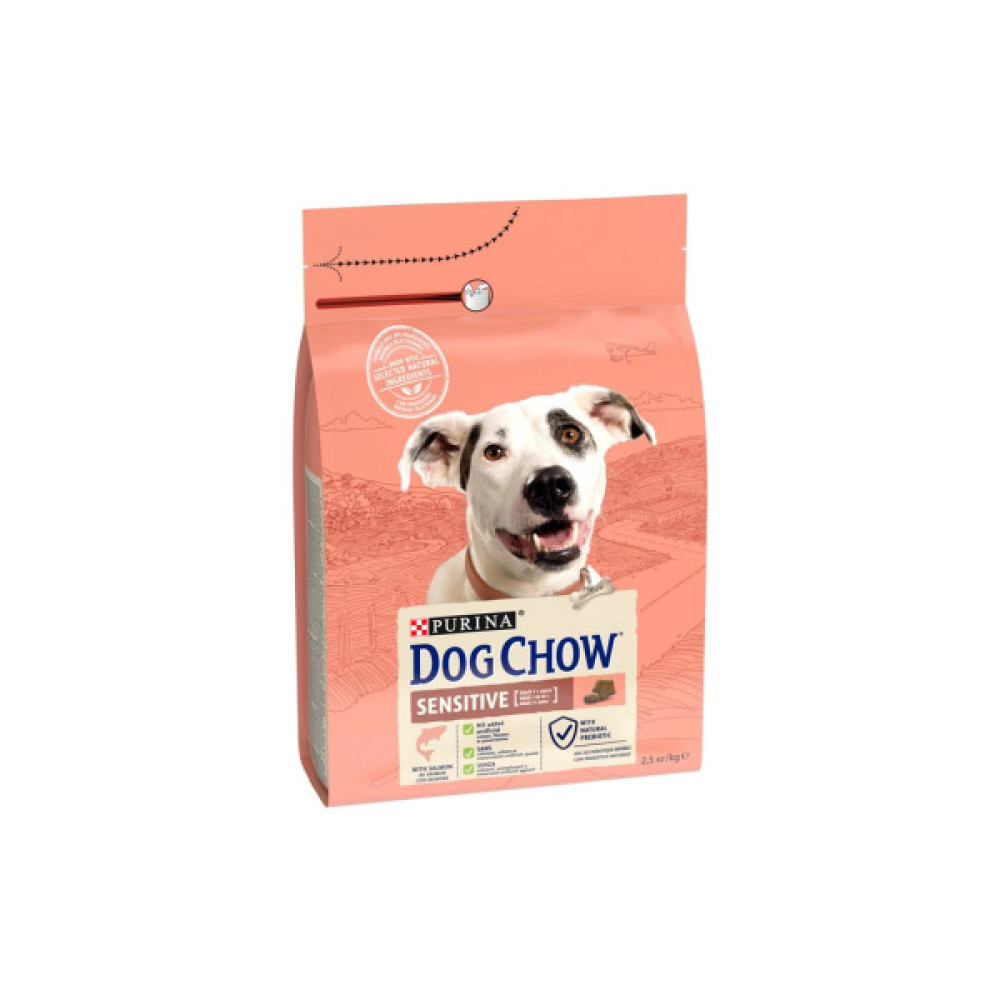 Сухий корм для собак Purina Dog Chow для дорослих, схильних до алергії собак з лососем 2.5 кг (7613034488268)