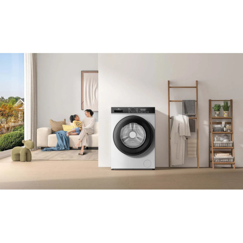 Пральна машина TCL фронтальна, 9кг, 1400, A+++, 57см, дисплей, пара, інвертор, білий