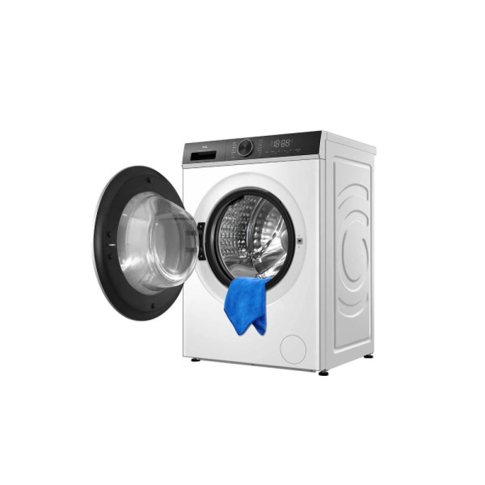 Пральна машина TCL фронтальна, 9кг, 1400, A+++, 57см, дисплей, пара, інвертор, білий