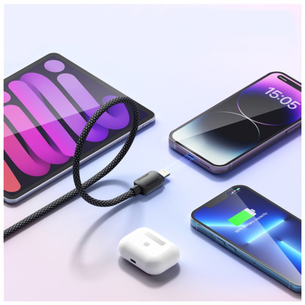 Дата кабель USB-C to Lightning 1.0m 20W black Essager (EXCTL-WL01-P)