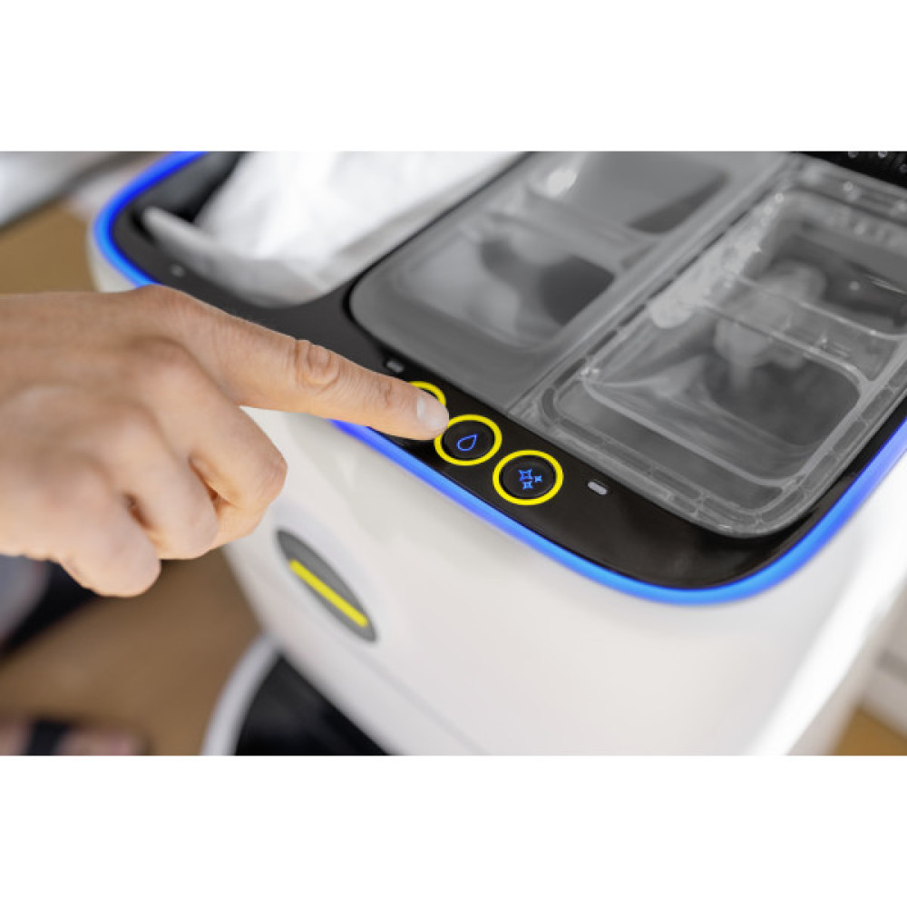 Робот-пилосос karcher RVF 7 Comfort, вологе прибирання, конт пил -0.25л, вода -0.30л, Bluetooth зарядна станція, білий