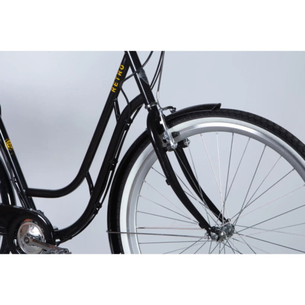 Електровелосипед Dorozhnik 28" eRETRO Vbr FR рама-19" 36B 13А*г 500Вт 2026 чорний (ELB-D-28-113)