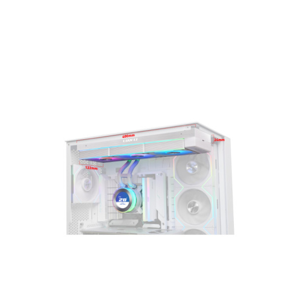 Система рідинного охолодження Lian Li HydroShift II LCD-C 360 FANLESS White (G89.GHS2LCD36W.00)