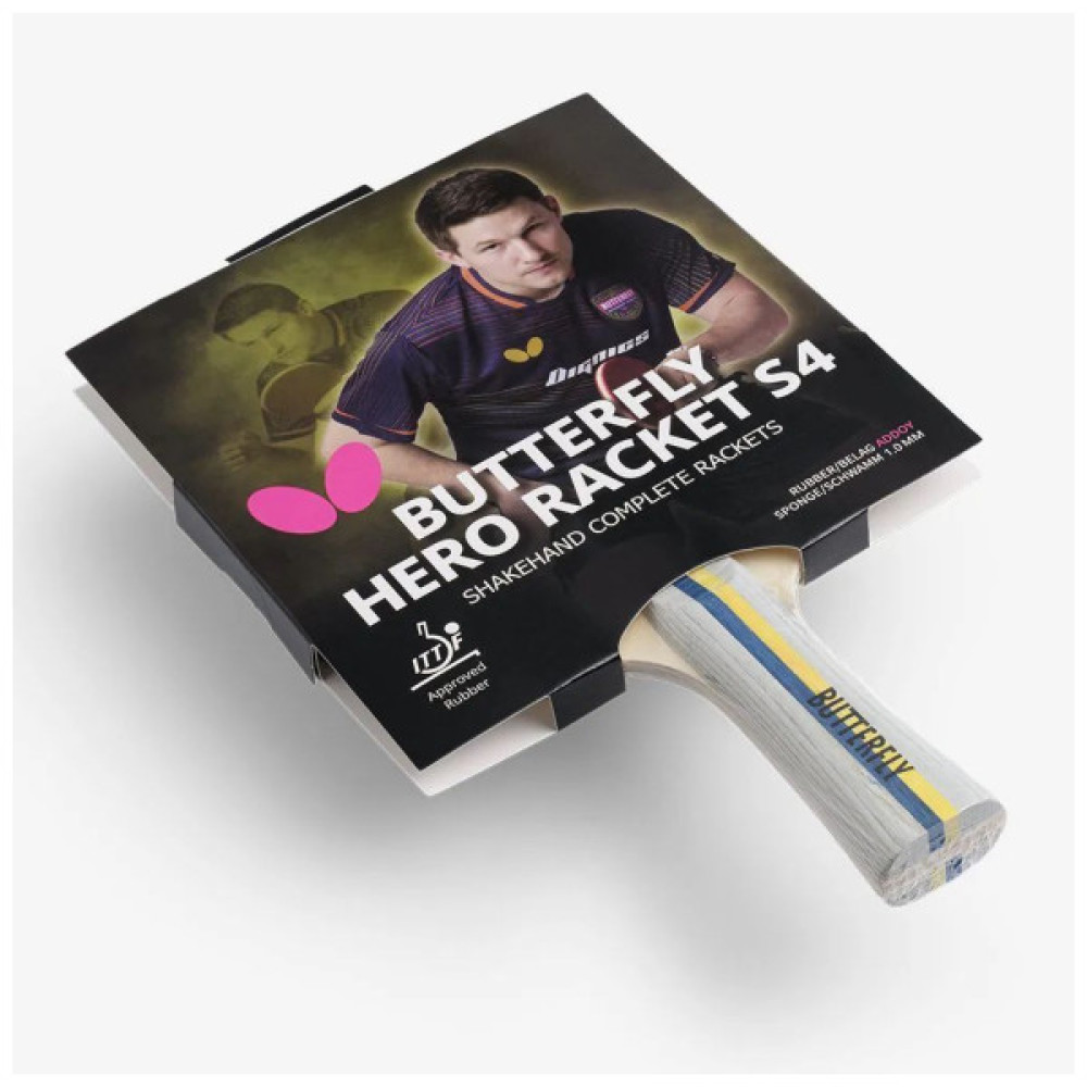 Ракетка для настільного тенісу Butterfly HERO Racket S4 Kristian Karlsson (6251740002) (932287)