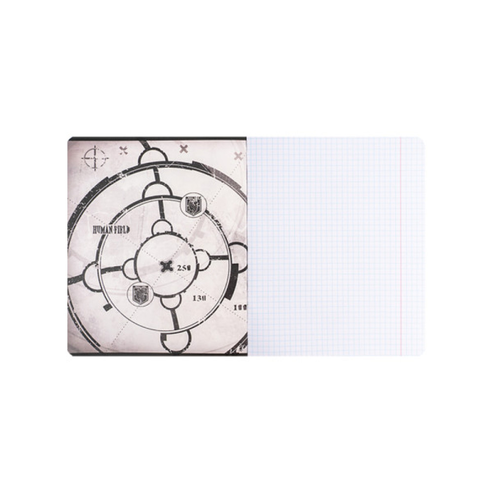 Зошит Kite Attack on Titan, 12 аркушів, клітинка (AT24-232)