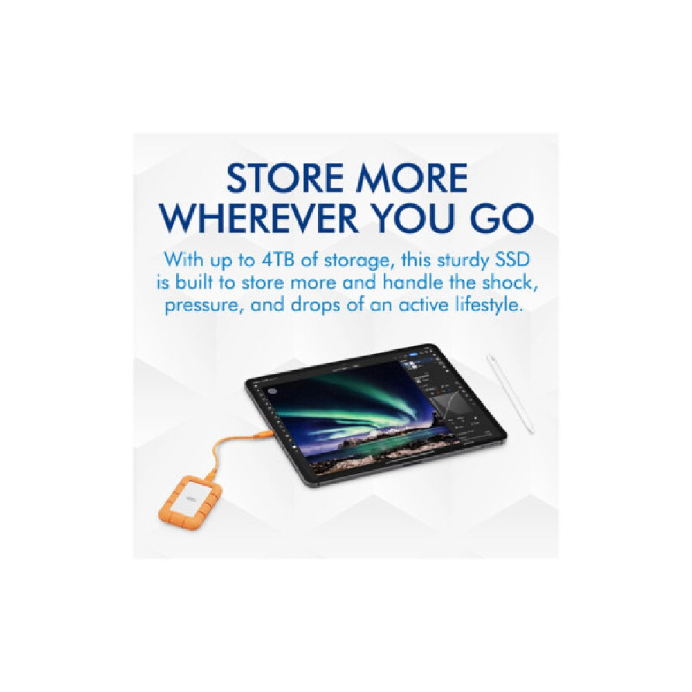 Накопичувач SSD USB Type-C 4TB Rugged Mini LaCie (STMF4000400)