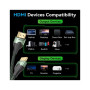 Кабель мультимедійний HDMI M to HDMI M 1.0m 8K ultra thin cotton braided green Vention (ALOGF)