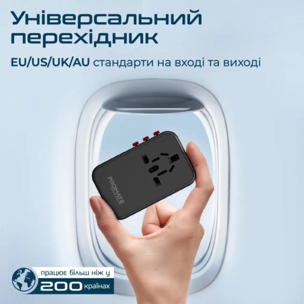 Зарядний пристрій Promate tripmate-gan75