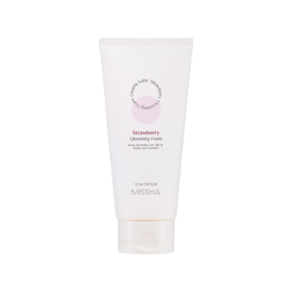 Пінка для вмивання Missha Creamy Latte Cleansing Foam Strawberry 172 мл (8809747946334)