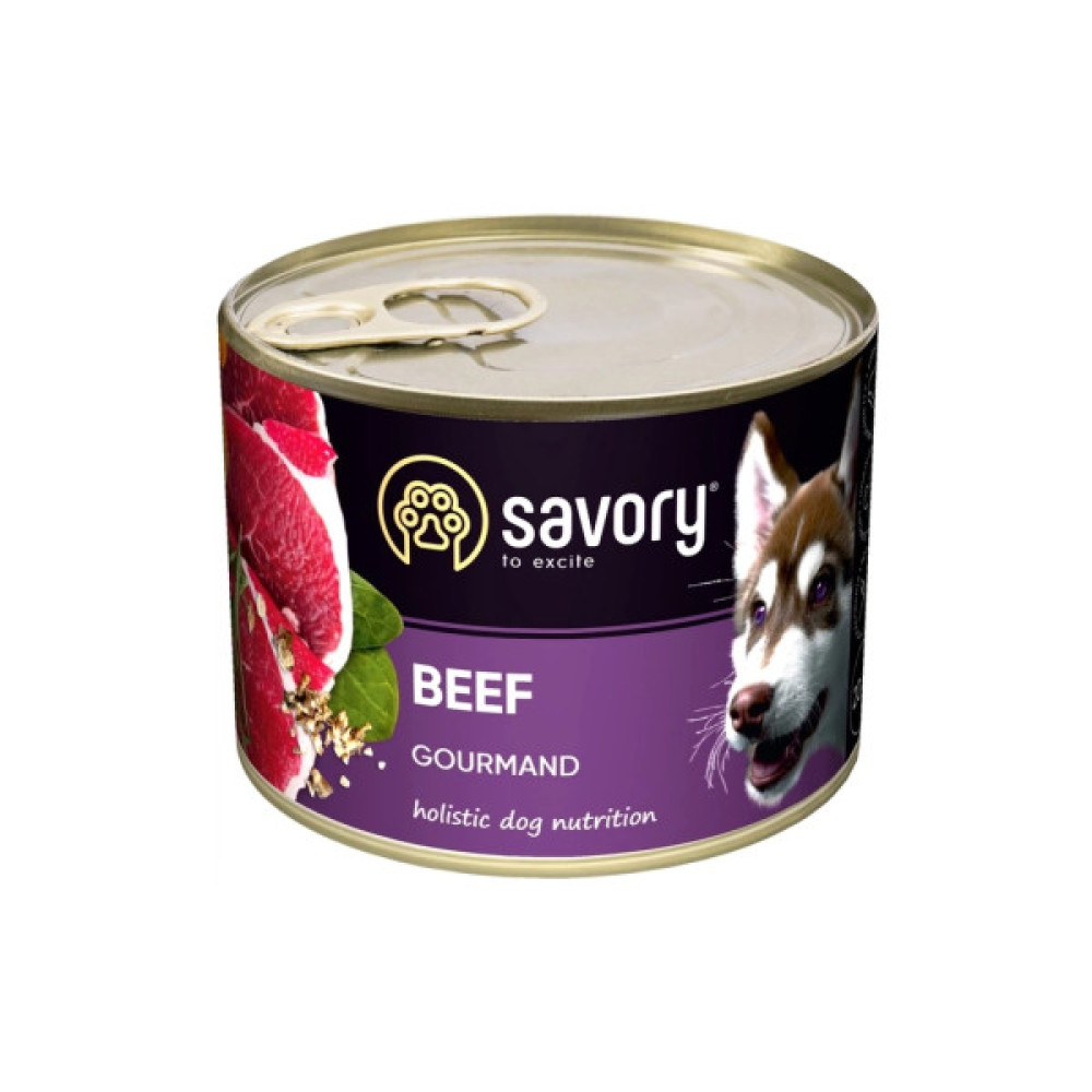 Консерви для собак Savory Gourmand "3+1" з яловичиною 4 шт х 200 г (2700000032701)