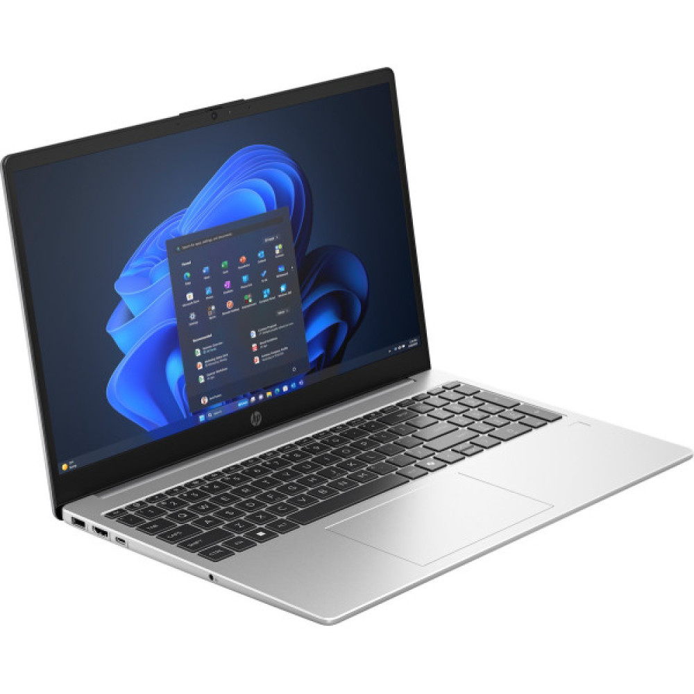 Ноутбук HP 250R-G10 15.6" FHD IPS AG, Intel 3-100U, 16GB, F512GB, UMA, DOS, сріблястий
