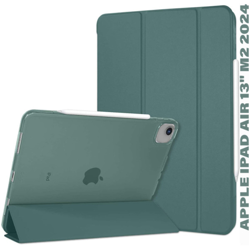 Чохол до планшета BeCover Tri Fold Hard Apple iPad Air 13" M2/M3 (2024/2025) Dark Green (711723) Чохол до планшета BeCover Tri Fold Hard Apple iPad Air 13" M2/M3 (2024/2025) Dark Green (711723)