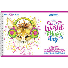 Альбом для малювання Cool For School на пружині 40 аркушів (CF60904)