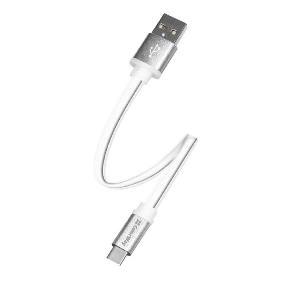 Дата кабель USB 2.0 AM to USB-C 0.25m white ColorWay (CW-CBUC001-WH)
