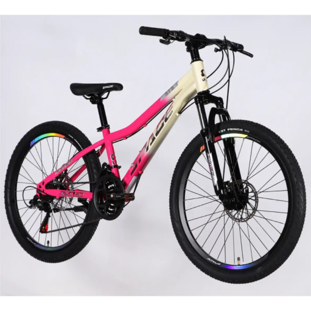 Велосипед Space 26" AURORA DD FR рама-13" ST 2026 біло-рожевий (OPS-SP-26-095)