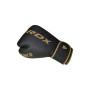 Боксерські рукавички RDX F6 Kara Matte Golden 12 унцій (BGR-F6MGL-12OZ)