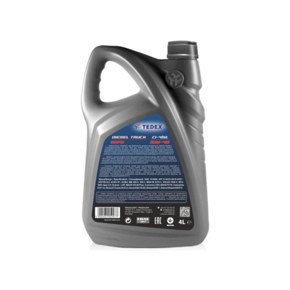 Моторна олива TEDEX Diesel Truck FE SHPD 15W40 - 4л