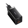 Зарядний пристрій Baseus 2xUSB-C 65W + 1xUSB GaN + cable USB-C to USB-C 100W 1.0m black (CCGP120201)