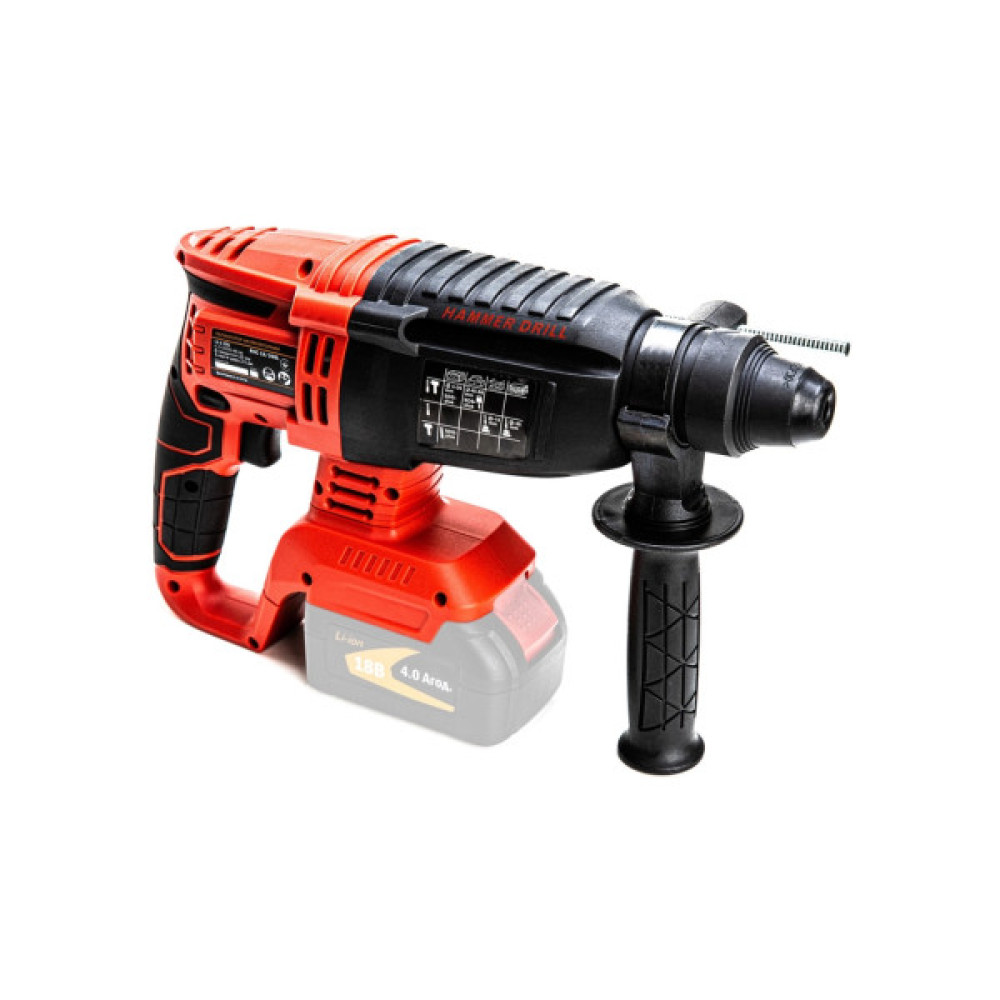 Перфоратор GTM RHC18/26BL, 18В, 2,5Дж, 0-1000об/хв, (без АКБ та ЗП) (RHC18/26BL_BARE TOOL)