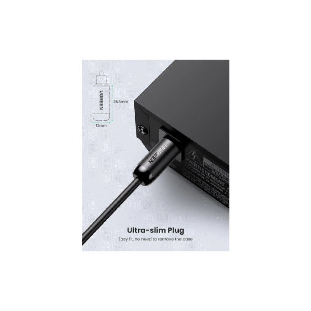 Кабель мультимедійний Optical Toslink 2.0m AV122 black Ugreen (70892)