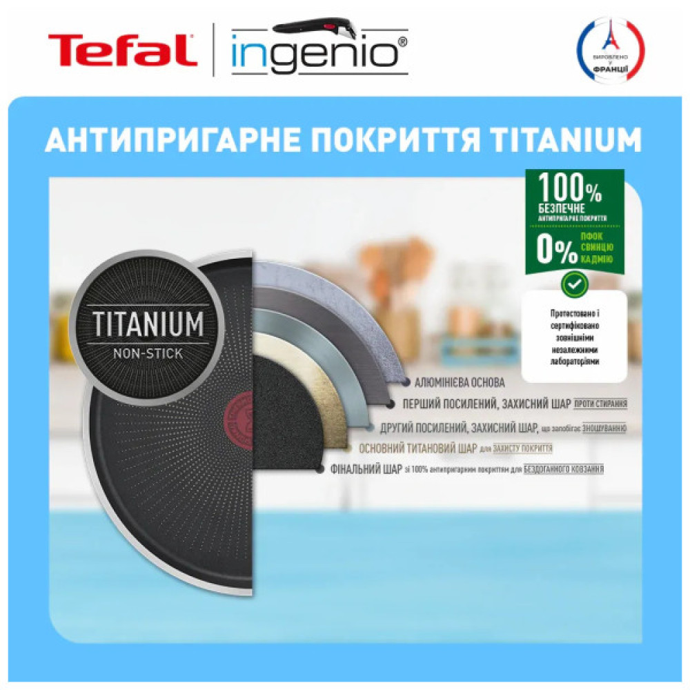 Набір посуду Tefal Ingenio Easy Cook & Clean, 5 предметів, чорний (L1539543)
