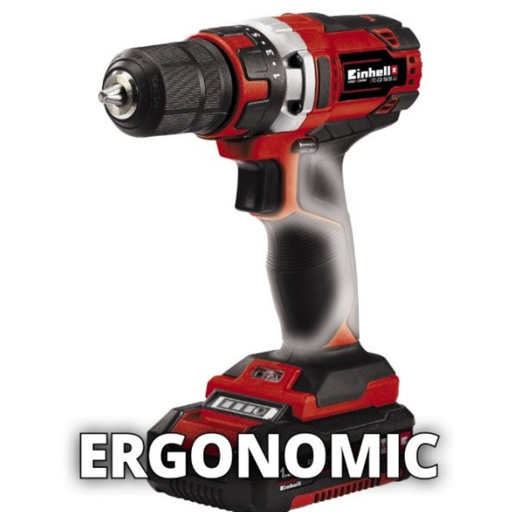 Шурупокрут-дриль акумуляторний Einhell TE-CD 18·40 Li-Solo PXC 18В 40Нм 400·1500об·хв 1.25кг без АКБ та ЗП