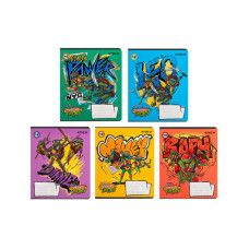 Зошит Kite Ninja Turtles, 18 аркушів, клітинка (NT24-236)