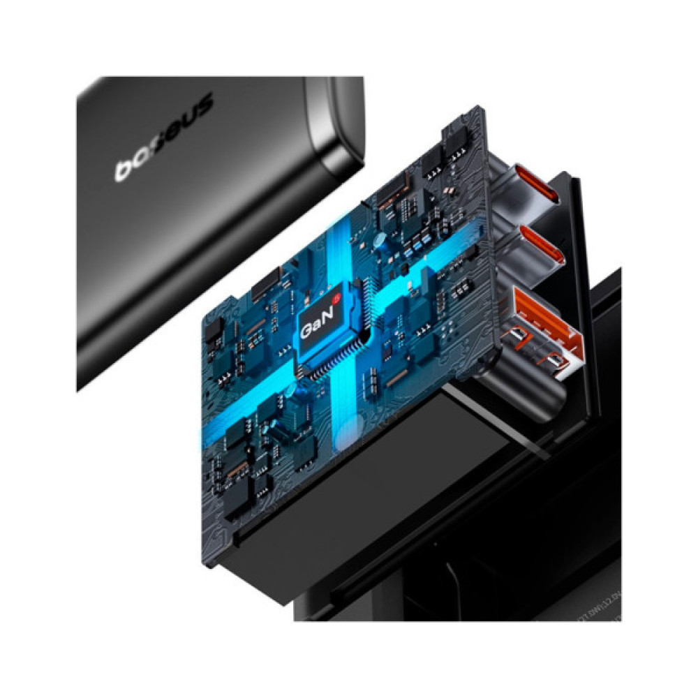 Зарядний пристрій Baseus Cube Pro Fast Charger 2C+U 65W black (P10152301113-00)