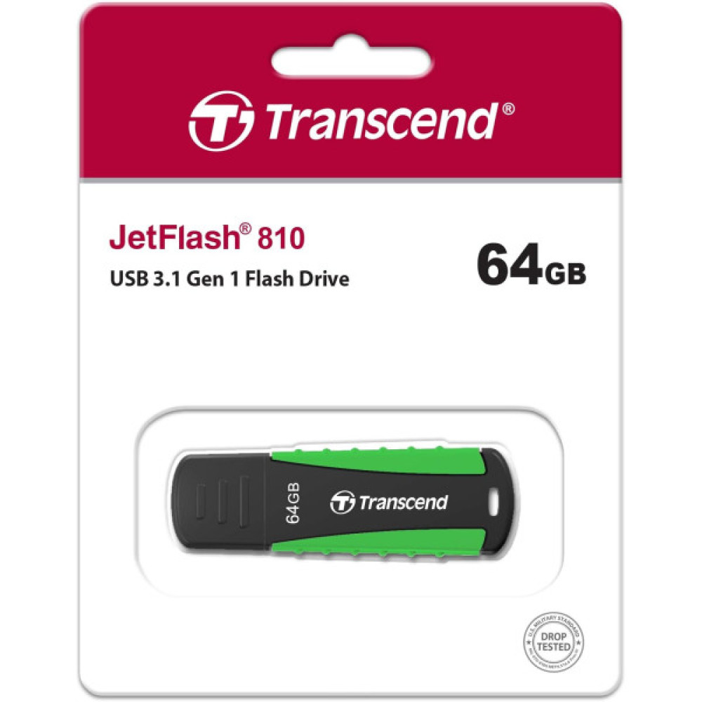 Накопичувач Transcend  64GB USB 3.1 Type-A JetFlash 810 Rugged