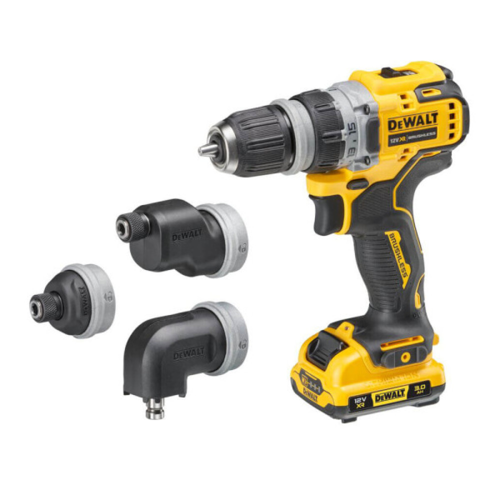 Шуруповерт DeWALT XR Li-Ion 12V, 2x3Ah, зі змінними насадками, 57.5 Нм, 0-425/0-1500 об/хв, 0.7, TSTAK (DCD703L2T)