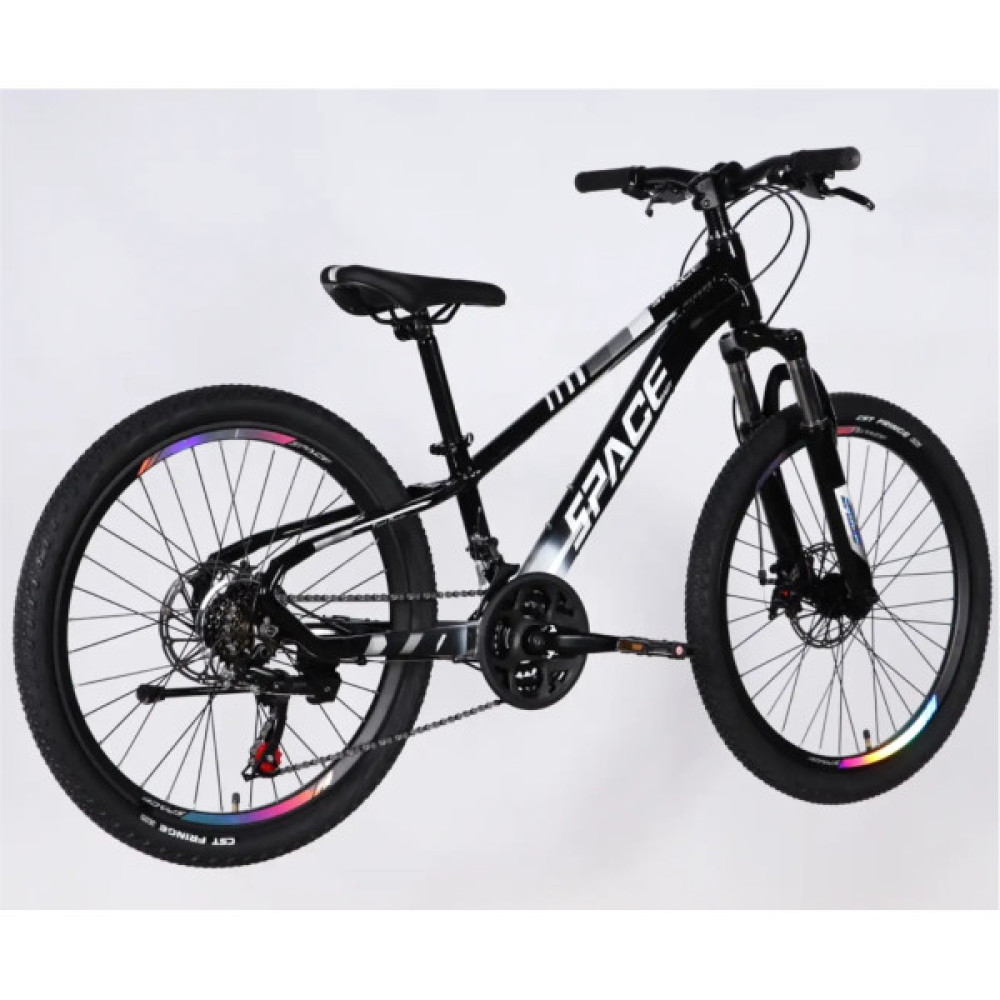 Велосипед Space 24" MERCURY DD FR рама-11" AL 2026 чорно-білий (OPS-SP-24-064)