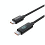 Дата кабель USB-C to USB-C 1.2m PD100W digital display silicone Choetech (XCC-1064)