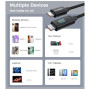 Дата кабель USB-C to USB-C 1.2m PD100W digital display silicone Choetech (XCC-1064)