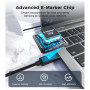 Дата кабель USB-C to USB-C 1.2m PD100W digital display silicone Choetech (XCC-1064)