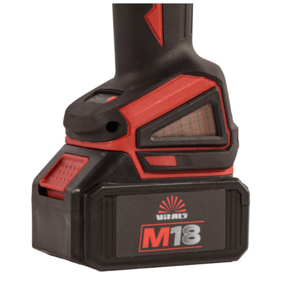 Шліфувальна машина Vitals Master, ALs 18125c BL Kit, 125мм, 18V, 4Ah, 7300об/хв, кейс, 2.55кг (235327)