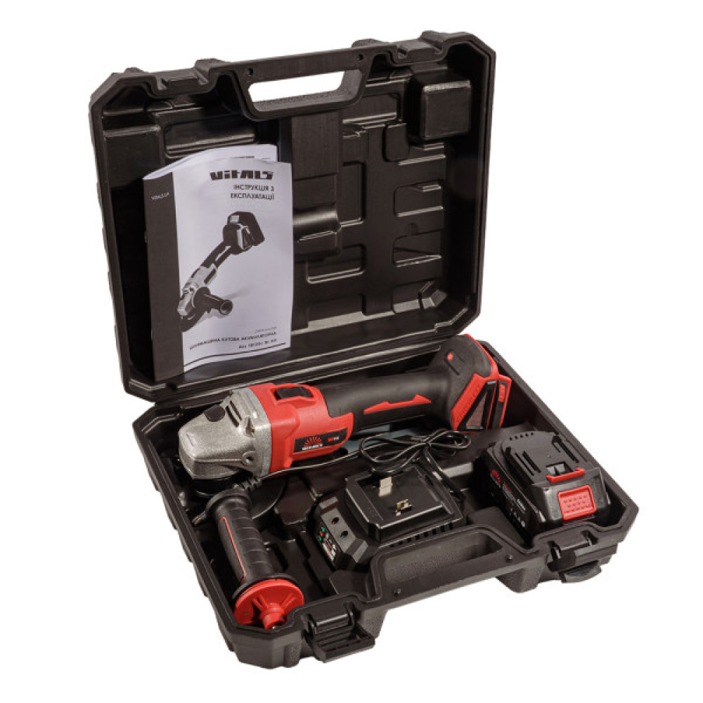 Шліфувальна машина Vitals Master, ALs 18125c BL Kit, 125мм, 18V, 4Ah, 7300об/хв, кейс, 2.55кг (235327)