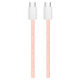 Дата кабель USB-C to USB-C 1.0m 60W 3.0А pink ColorWay (CW-CBPDCC061-P)