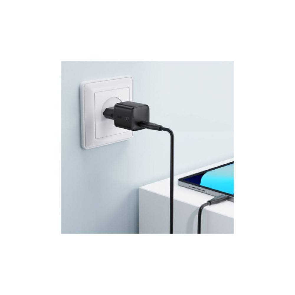 Зарядний пристрій Acefast 1xUSB-C 30W GaN A118 black (6974316284994)