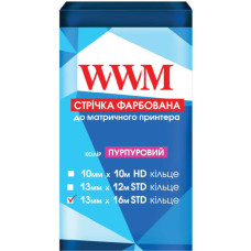Стрічка до принтерів 13mm * 16m STD Purple ring WWM (R13.16SP)