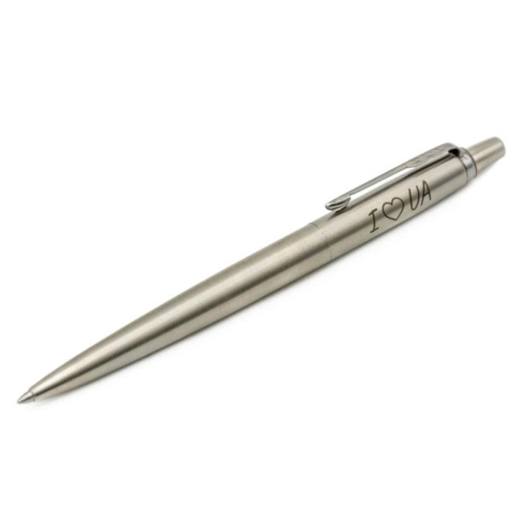 Ручка кулькова Parker JOTTER 17 UKRAINE SS CT BP I Love UA (16132_T207b)